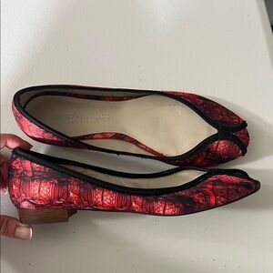 Christian Siriano Black and Red Women's Flats